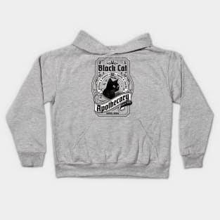 Black Cat Apothecary - Salem 1692 Retro Vintage Halloween Kids Hoodie